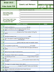FREE Differentiated Worksheet for the Bill Nye - The Science Guy * - Comets and Meteors Episode Free Worksheet / Video Guide