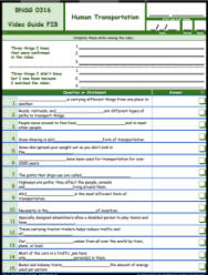 FREE Differentiated Worksheet for the Bill Nye - The Science Guy * - Human Transportation Episode Free Worksheet / Video Guide