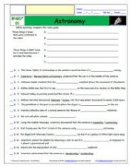 FREE Worksheet for the "Greatest Discoveries with Bill Nye" *- Astronomy - Episode FREE Differentiated Worksheet / Video Guide