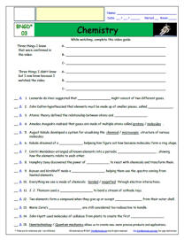 FREE Worksheet for the "Greatest Discoveries with Bill Nye" *- Chemistry - Episode FREE Differentiated Worksheet / Video Guide