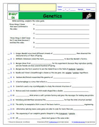FREE Worksheet for the "Greatest Discoveries with Bill Nye" *- Genetics - Episode FREE Differentiated Worksheet / Video Guide