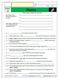 FREE Worksheet for the "Greatest Discoveries with Bill Nye" *- Physics - Episode FREE Differentiated Worksheet / Video Guide