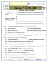 FREE Differentiated Worksheet for EYEWITNESS * - Jungle / Rainforest - Episode FREE Differentiated Worksheet / Video Guide