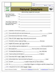 FREE Differentiated Worksheet for EYEWITNESS * - Natural Disasters - Episode FREE Differentiated Worksheet / Video Guide
