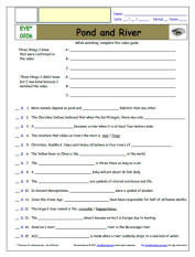 FREE Differentiated Worksheet for EYEWITNESS * - Pond River - Episode FREE Differentiated Worksheet / Video Guide
