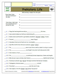 FREE Differentiated Worksheet for EYEWITNESS * - Prehistoric Life - Episode FREE Differentiated Worksheet / Video Guide