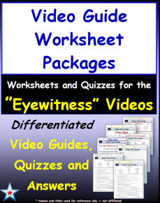 Purchase the Enhanced Worksheet  / Word Bank and Quiz set for the Eyewitness * Video worksheet at Teachers Pay Teachers