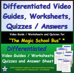 Purchase the Enhanced Worksheet  / Word Bank and Quiz set for The Magic School Bus* Video worksheet at Teachers Pay Teachers