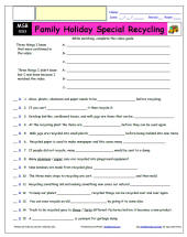 FREE Differentiated Worksheet for the Magic School Bus * - Family Holiday Special - Recycling - Episode FREE Differentiated Worksheet / Video Guide