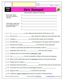 FREE Differentiated Worksheet for the Magic School Bus * - Gets Swamped - Episode FREE Differentiated Worksheet / Video Guide