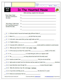 FREE Differentiated Worksheet for the Magic School Bus * - In The Haunted House - Episode FREE Differentiated Worksheet / Video Guide