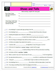FREE Differentiated Worksheet for the Magic School Bus * - Shows and Tells - Episode FREE Differentiated Worksheet / Video Guide