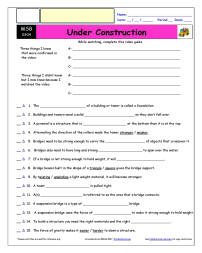 FREE Differentiated Worksheet for the Magic School Bus * - Under Construction - Episode FREE Differentiated Worksheet / Video Guide