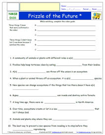 FREE Differentiated Worksheet for The Magic School Bus - Rides Again * - Frizzle of the Future - Invasive Species - Episode FREE Differentiated Worksheet / Video Guide