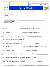 FREE Differentiated Worksheet for The Magic School Bus - Rides Again * - Pigs in the Wind - Episode FREE Differentiated Worksheet / Video Guide