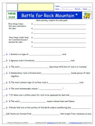 FREE Differentiated Worksheet for The Magic School Bus - Rides Again * - Battle for Rock Mountain - Episode FREE Differentiated Worksheet / Video Guide