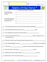 FREE Differentiated Worksheet for The Magic School Bus - Rides Again * -  Ralphie Strikes Nerve  - Episode FREE Differentiated Worksheet / Video Guide