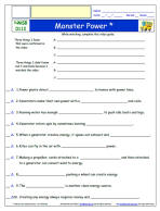 FREE Differentiated Worksheet for The Magic School Bus - Rides Again * -  Monster Power - Episode FREE Differentiated Worksheet / Video Guide