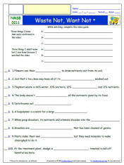 FREE Worksheet for the The Magic School Bus - Rides Again *- Waste Not, Want Not    Episode FREE Differentiated Worksheet / Video Guide
