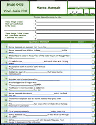 FREE Differentiated Worksheet for the Bill Nye - The Science Guy * - Marine Mammals Episode Free Worksheet / Video Guide