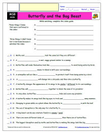 FREE Differentiated Worksheet for the Magic School Bus * - Butterfly and the Bog Beast - Episode FREE Differentiated Worksheet / Video Guide
