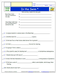 FREE Differentiated Worksheet for The Magic School Bus - Rides Again * - In the Swim - Episode FREE Differentiated Worksheet / Video Guide